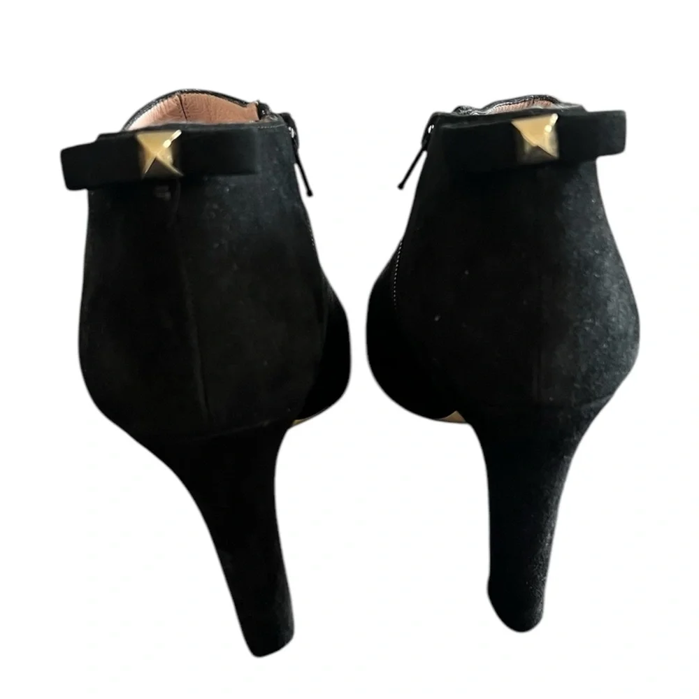 Like New Kate Spade Black Suede Ankle Booties Size 9.5